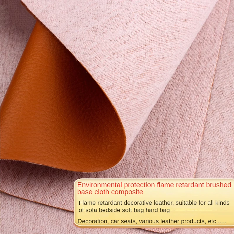 Flame-retardant Faux Leather Fabric Meter Upholstery Sofa Covers Diy Soft Hard Bags Sewing Waterproof Thickened Plain