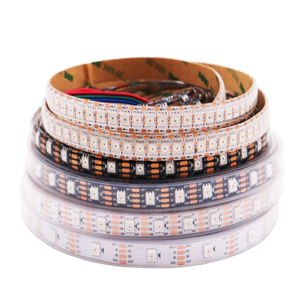 Ws2815 Striscia Led Rgb Indirizzabile Individualmente Led Dual-Signal 30/60/144 Leds/M Ip30 Ip65 Ip67 Dc12V