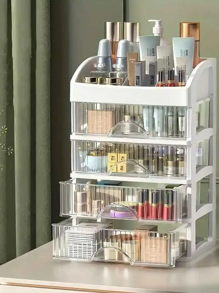 Description Picture 2 of itemMulti-layer Desktop Organizer With Drawers, Storage Box For Cosmetics, Jewelry, Stationery, Multi-functional Desk Organizing Box