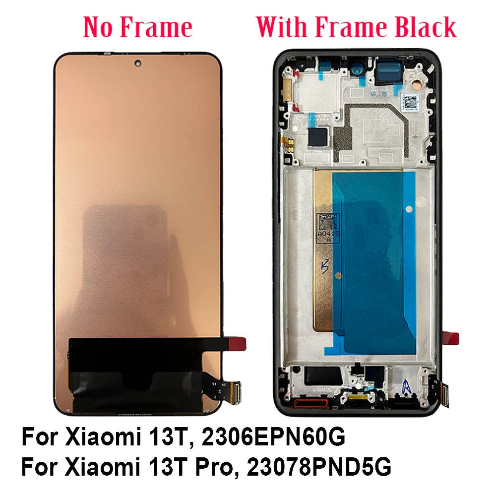 LCD Display Screen AMOLED for Xiaomi 13T Pro 2306EPN60G 23078PND5G LCD Display Touch Screen Digitizer Assembly