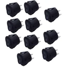 

10 PCS Motorhome Rocker Switches Round ON/OFF 2 Pin SPST Switches 12v 23mm Accessories For Camper Van Ship Caravan Motorhome
