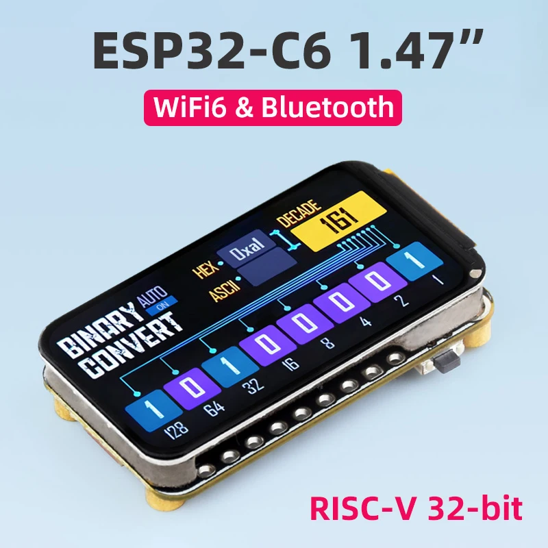 รูปสินค้า บอร์ดพัฒนา ESP32-C6 RISC-V AIoT หน้าจอ LCD 1.47 นิ้ว