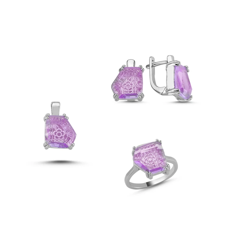

Silver 925 Sterling Zircon Cubic Zirconia Set