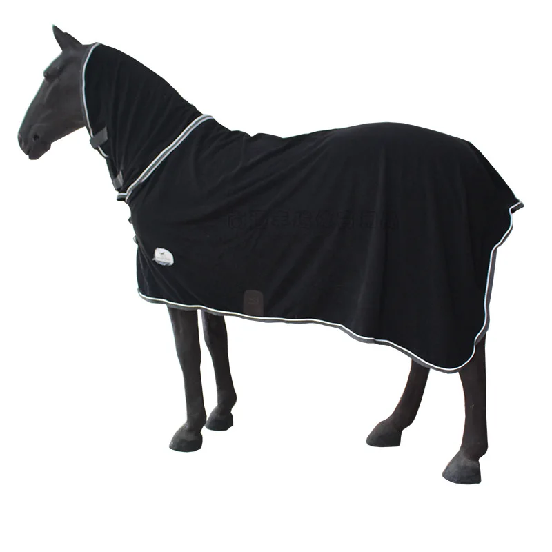 Winter Equestrian Outdoor Sports Sweat-Absorbing Thick Wool Windproof Horse Fleece Rug