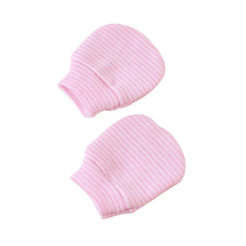 2PCS Cotton Baby Mittens Newborn Infant Anti-eat Hand Anti-Grab Face Protection Gloves Boy Girl Mitten Kids Accessories 0-6Month 4