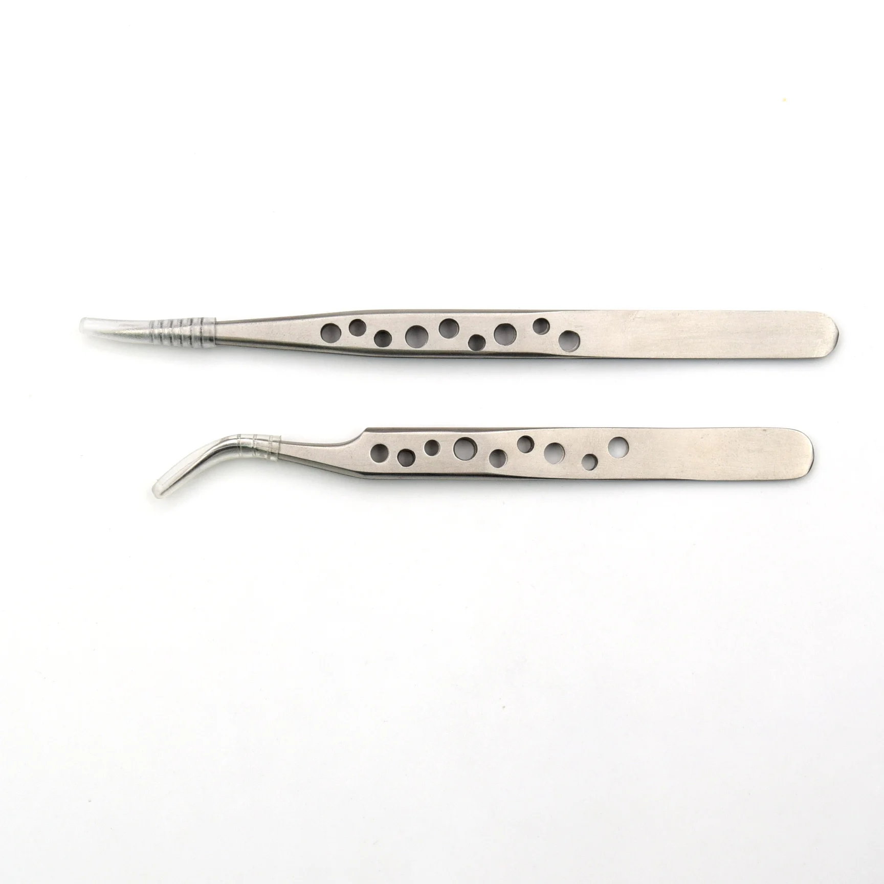 2pcs Eyelashes Tweezers Stainless Steel Makeup Eyelash Tweezers Eyelash Extension Tweezer Eyebrow Tweezers Eyelash Tweezers Set 4