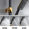 Hot Cold Shower System Bathroom LED Digital Shower Set Wall Mount Smart Thermostatic Bath Faucet Square Head SPA Rainfall Grifo 4