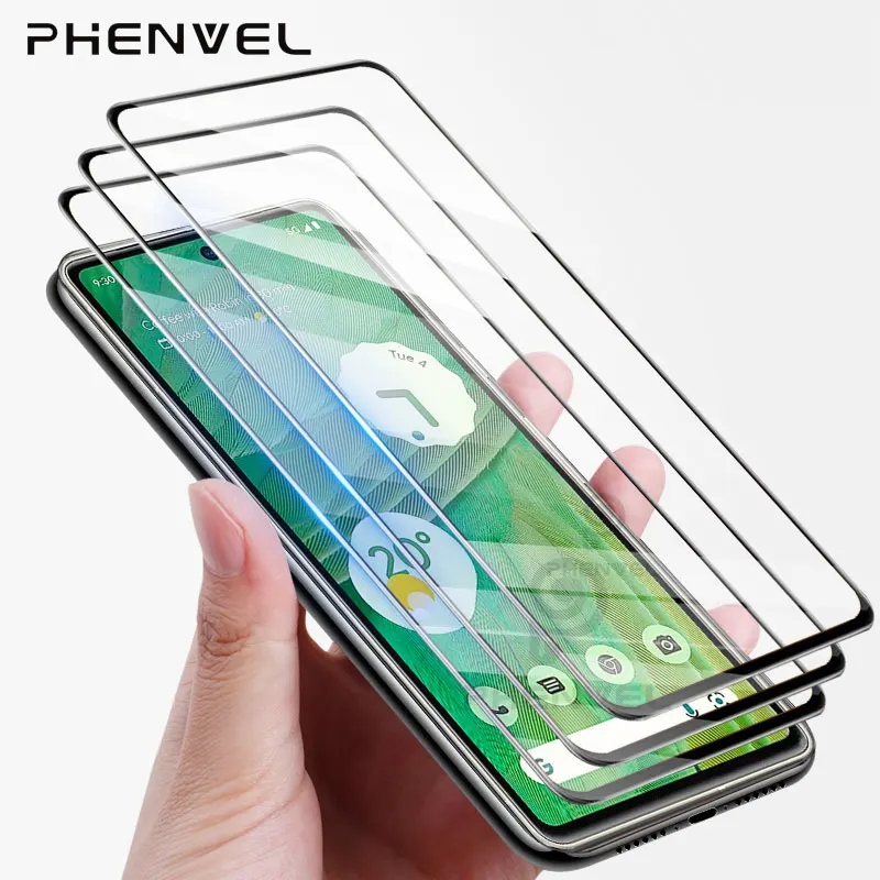 방폭 풀 커버 보호 유리 강화 유리 화면 보호대, 구글 픽셀 6A, 7A, 4A, 5A, 5, 6, 7 용, 1-3 개 