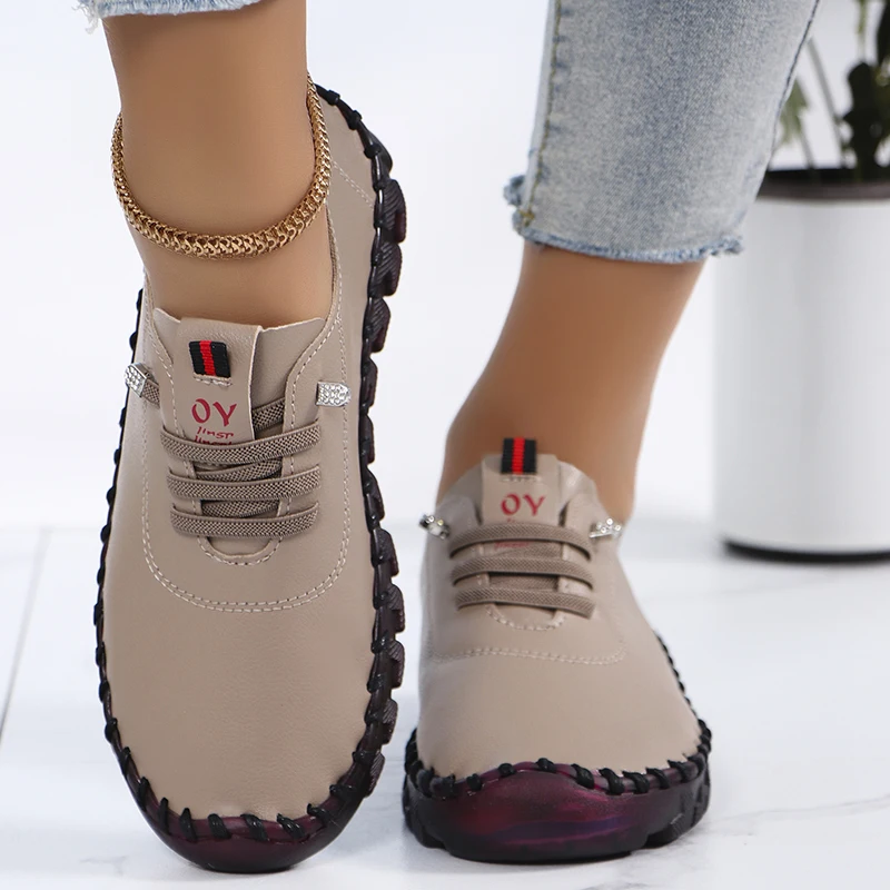 2025Spring and Summer New Soft-soled Roman Breathable Retro Openwork Sewing Sponge Cake Bottom plus Size WOMEN'S Shoes 5