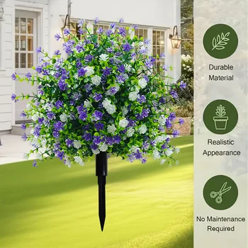 Artificial Camellia Topiary Set 1