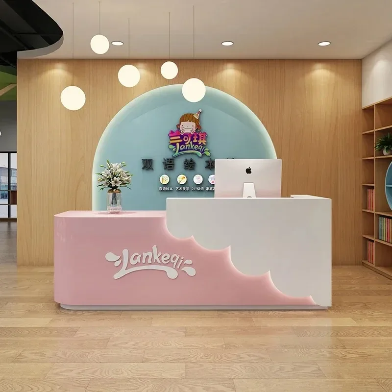 Customer Center Shop Service Counter Spa Reception Furniture Beauty Salon Receptionist Front Desk Party Tables Luxury Receiption