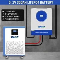 Batterie lithium EASUN 48V 100Ah 300Ah 15Kwh avec BMS Bluetooth, 6000+ cycles de vie, LiFePO4, stockage d'énergie pour l'UE 6