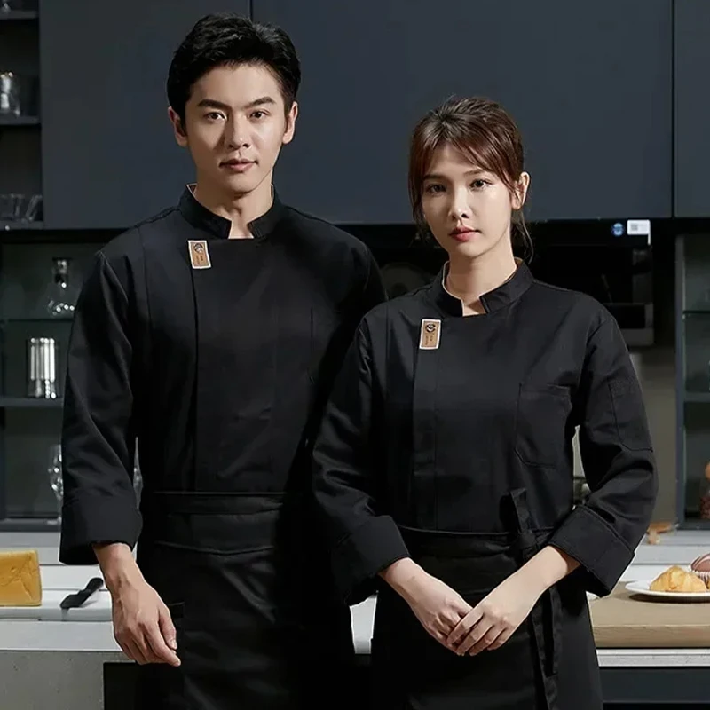 Professional Chef Work Clothes Catering Cooking Clothes Tops Restaurant Uniform Kitchen Shirt Hotel Cook Jacket Waiter Overalls - Image 3