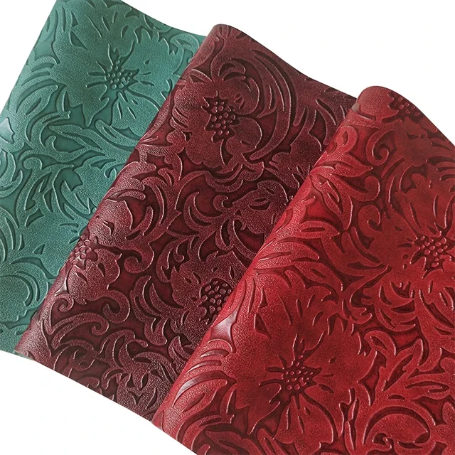 Roman Red Carving Faux Leather