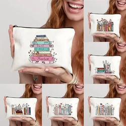Floral Book Decor Print Makeup Bag Taylor Music Lover Gifts TS Fans Singer Song Album Lyrics Gift for Girl Women Friends Sister