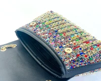 Multi-color Square Evening Bag Clutch Luxury Shoulder Bag Hand Armpit Chain Wedding Party Rhinestone Elegant Exquisite Handbag - Image 3