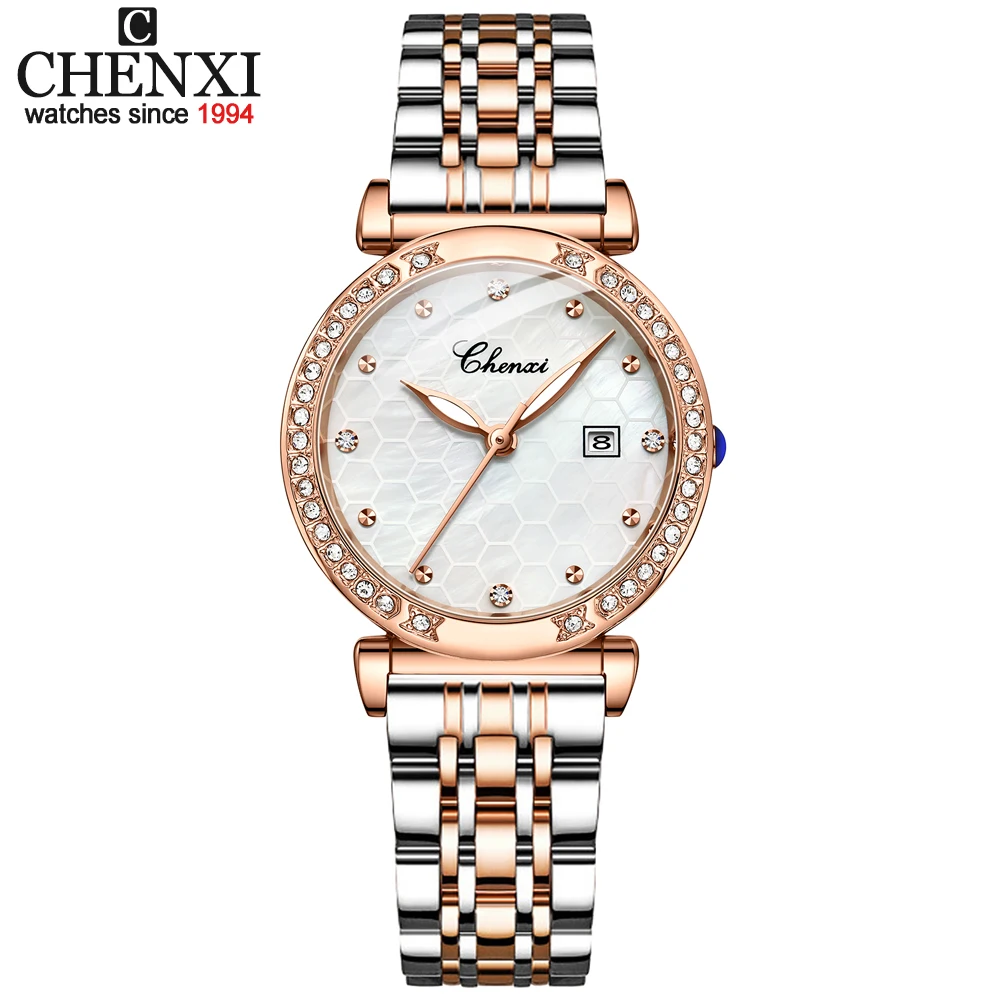 

CHENXI Fashion Quartz Watch Female Luxury Brand Waterproof RoseGold Bracelet Women Wristwatch Stainless Steel Ladies Gift Clock