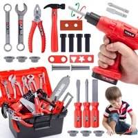 Kids Pretend Play Toy Tools Kit Drill Power Construction Toy Children's Tool Set with Electric Toy for Toddler Boys Girls Child 1