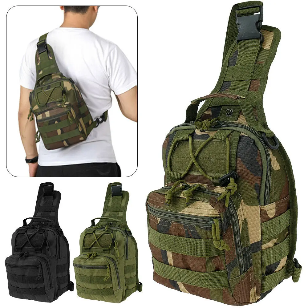 

Tactical Waterproof Edc Shoulder Bags Outdoor Chest Sling Bags Hiking Camping Pack Hunting Army Daypack