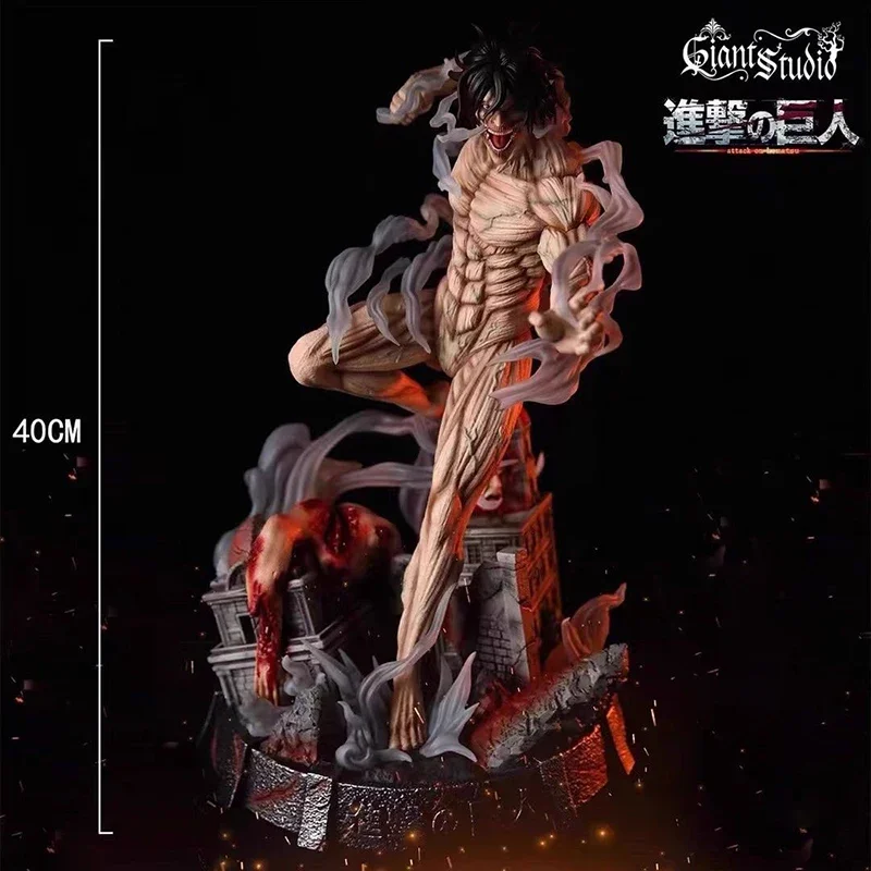 

38cm Attack On Titan Anime Figures The Armored Figure Titan Eren Jager Action Figurine Model Pvc Statue Doll Ornament Toys Gifts
