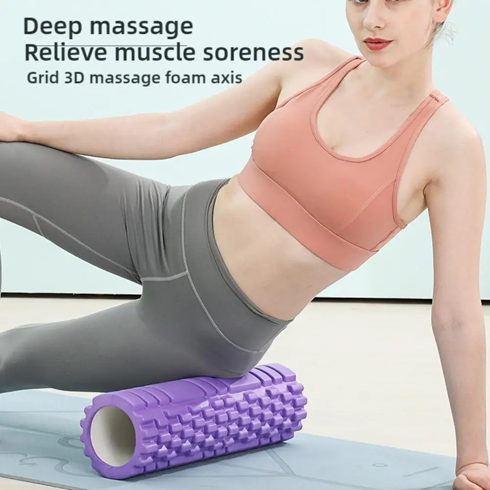 30cm Yoga Column Gym Fitness Pilates Foam Roller Back Muscle Massage Roller Yoga Brick Home Fitness Training Equipment