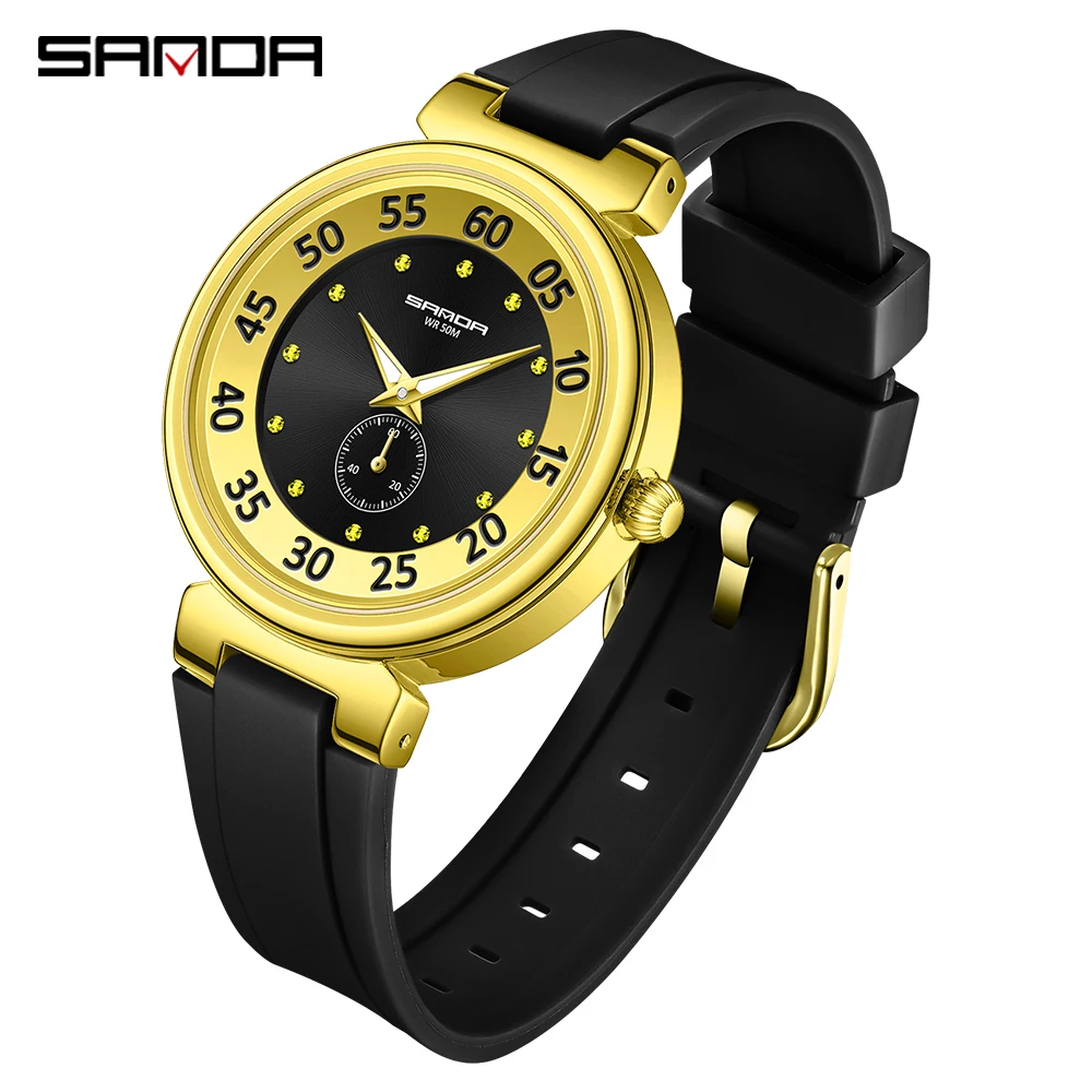 

SANDA 2023 New Men Quartz Watch Fashion Casual Mens Clock Chronograph Luminous Finger 50M Waterproof Relogio Masculino 3212