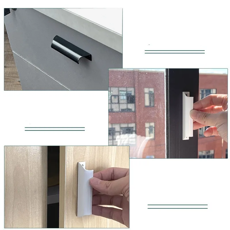 Aluminum Alloy Door Handle Push-pull Balcony Gate Window doors cabinet handle Pulls Knob Furniture Drawer Handles door handles cabinet handles