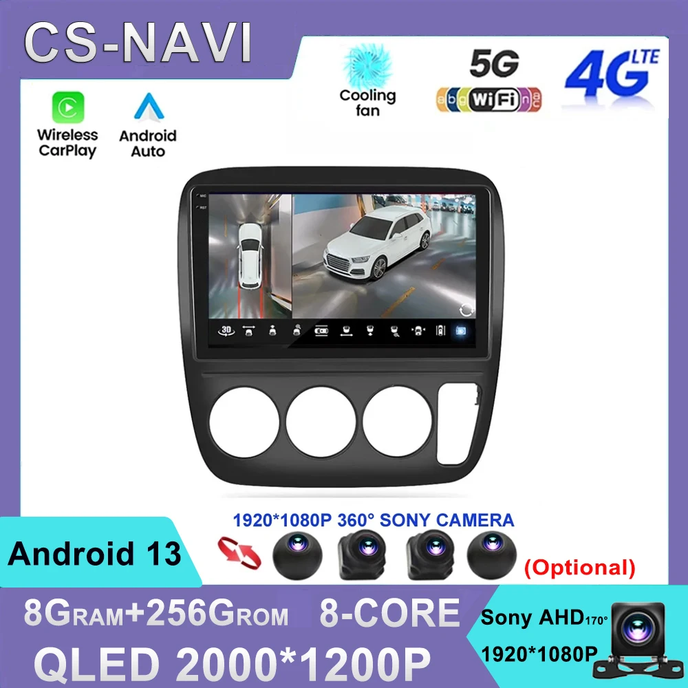 

Android 13 для Honda CRV 1997-2001 8-ядерный автомобильный радиоприемник мультимедийный видеоплеер навигатор GPS WIFI DSP 2Din беспроводной Carplay BT