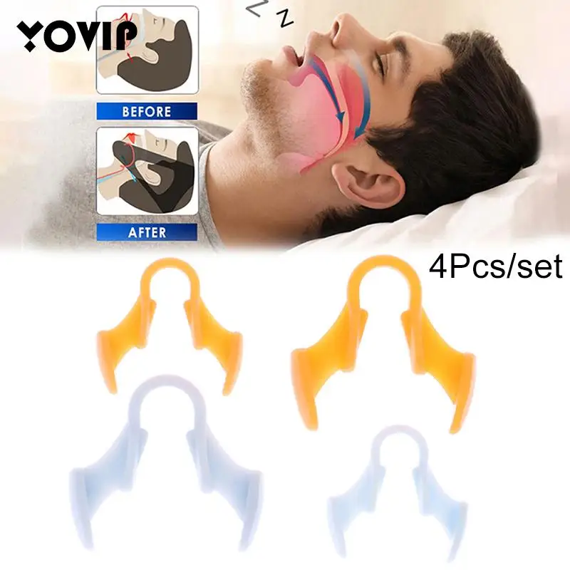

4Pcs Silicone Anti-Snoring Corrector Snore Prevention Gadget Women's Anti-Snore Device Snore Elimination Nose Clip