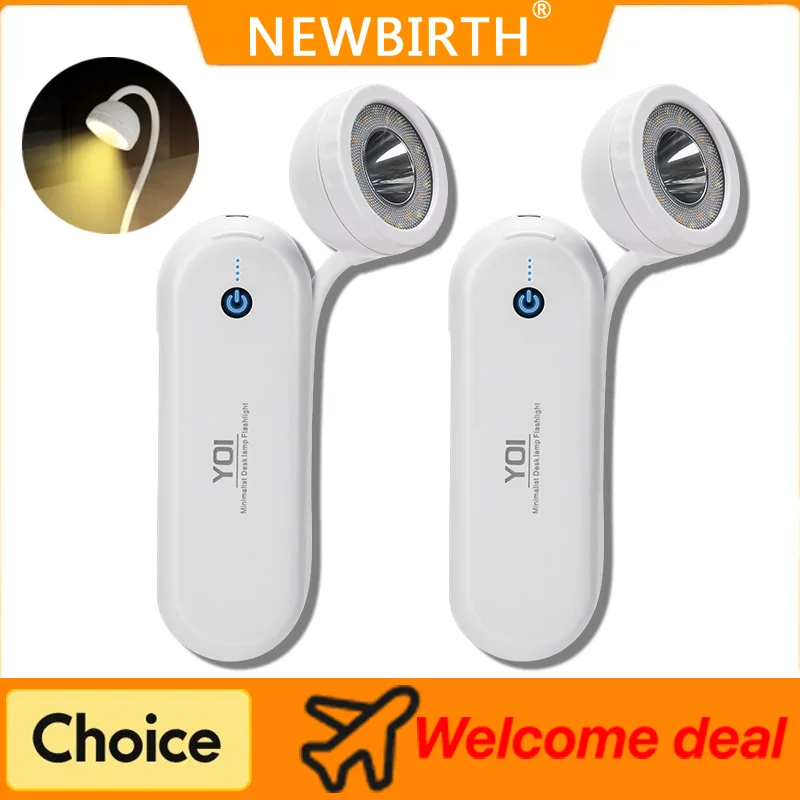 LED Eye-Protection Reading Light Flexible Gooseneck Rechargeable Flexible Table Lamp Eye Care Desk Lamp for Home Office Reading