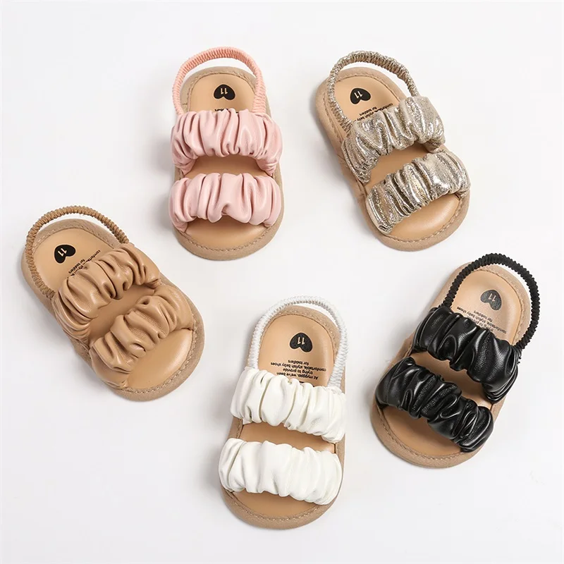 Summer Infant Baby Girls Sandals Cute Anti-Slip Soft Sole Princess Shoes Beach Slipper Toddler First Walkers Shoes 1