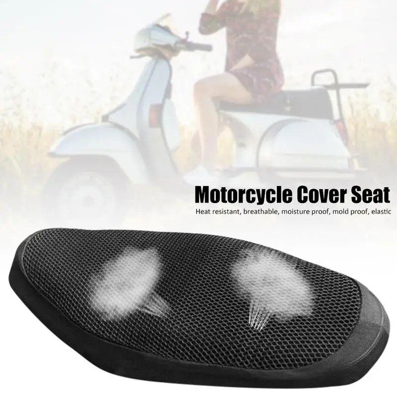 

Summer Motorcycle Breathable Cool Sunproof Seat Cushion Cover Heat Insulation Mounting Air Pad Motorbike Seat Protection