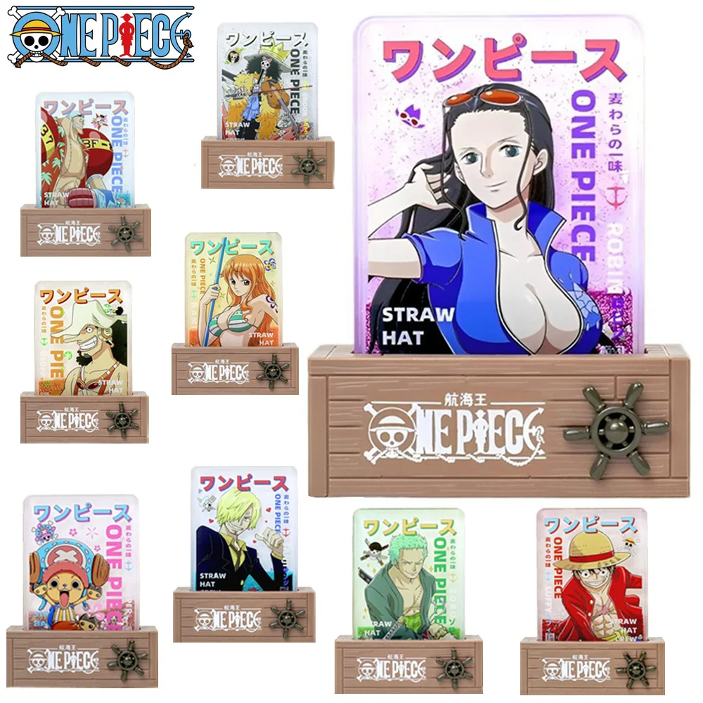 One Piece Night Light Rufy Zoro Nami Sanji Chopper Robin Acrilico Lighting Standing Card Anime Figure Light Giocattoli Per Bambini Regalo