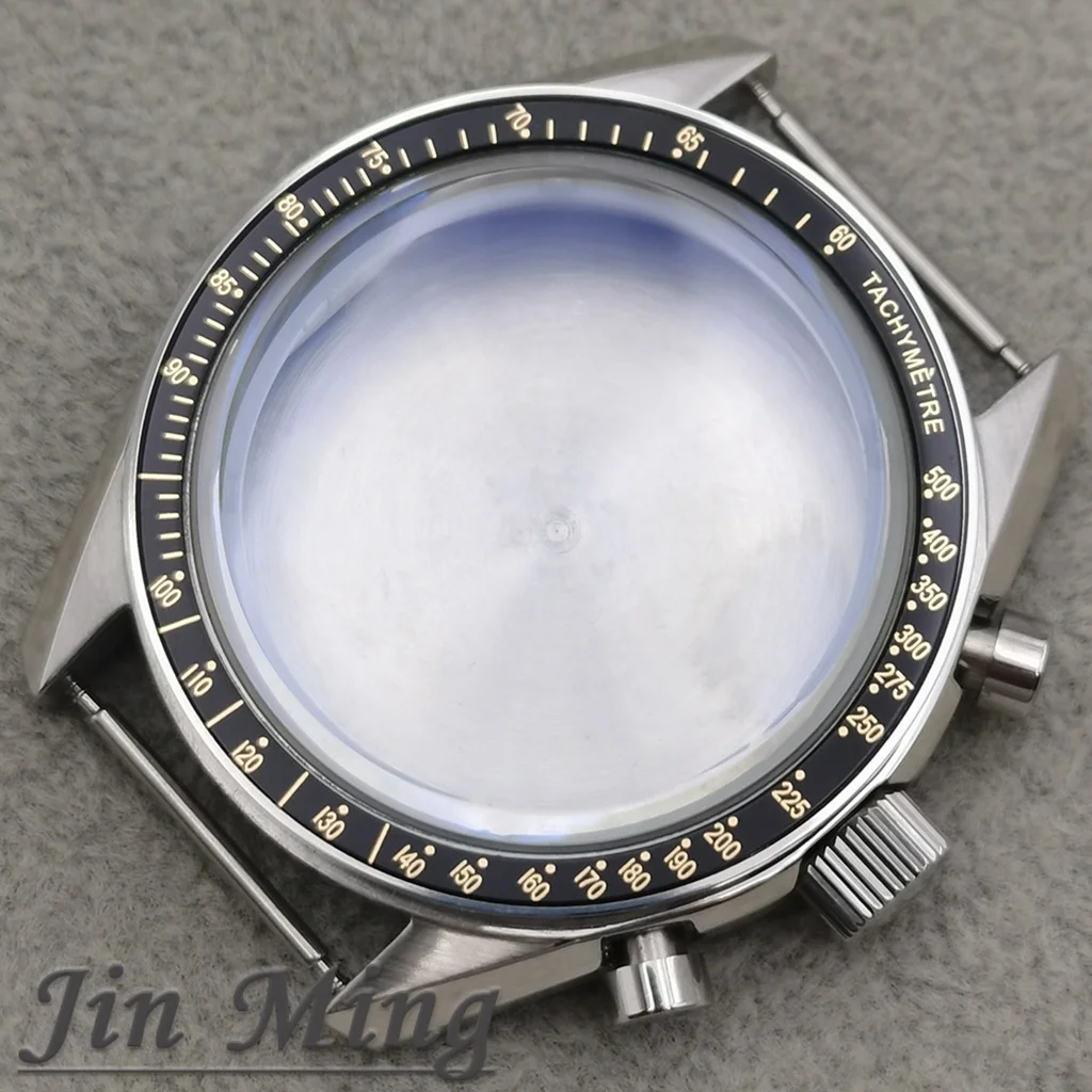 Premium Moonswatch Metal Chronograph Case with Sealed Back, 39.7mm Bezel