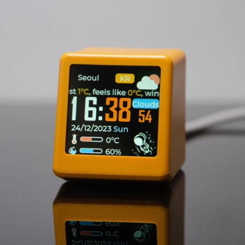BitCoin Stock Price Display Tracker Ticker Cryptocurrency Real Time Desktop Gadget BTC ETH DOGE Weather Station Clock
