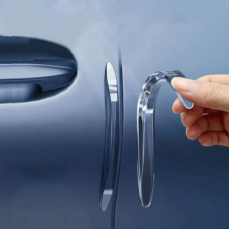 4PCS Car Door Anti-Collision Strip Invisible Universal Edge Guard Scratch Car Protector Stickers Decoration Strip Accessory