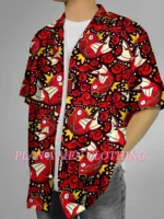 2025 Retro Hawaiian Flower Shirt For Men 3d fish print Short Sleeves Button Down men Shirts Beach Tops Blouse Clothes ﻿ 2