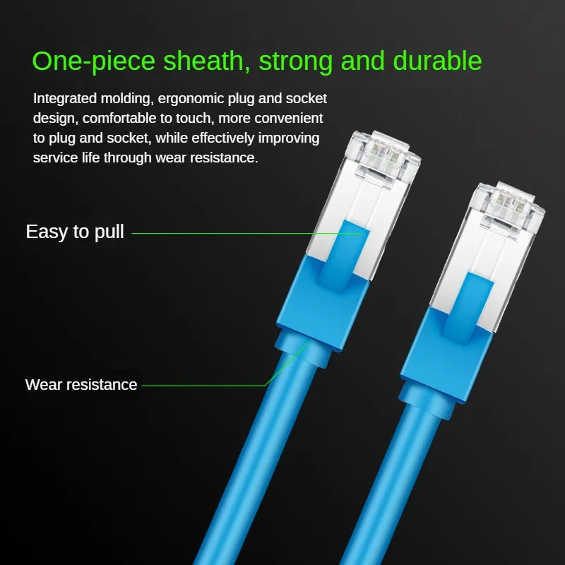 Cat6 기가비트 이더넷 케이블, 고속 RJ45 LAN 케이블, 게임, 스트리밍 및 사무용 차폐 케이블