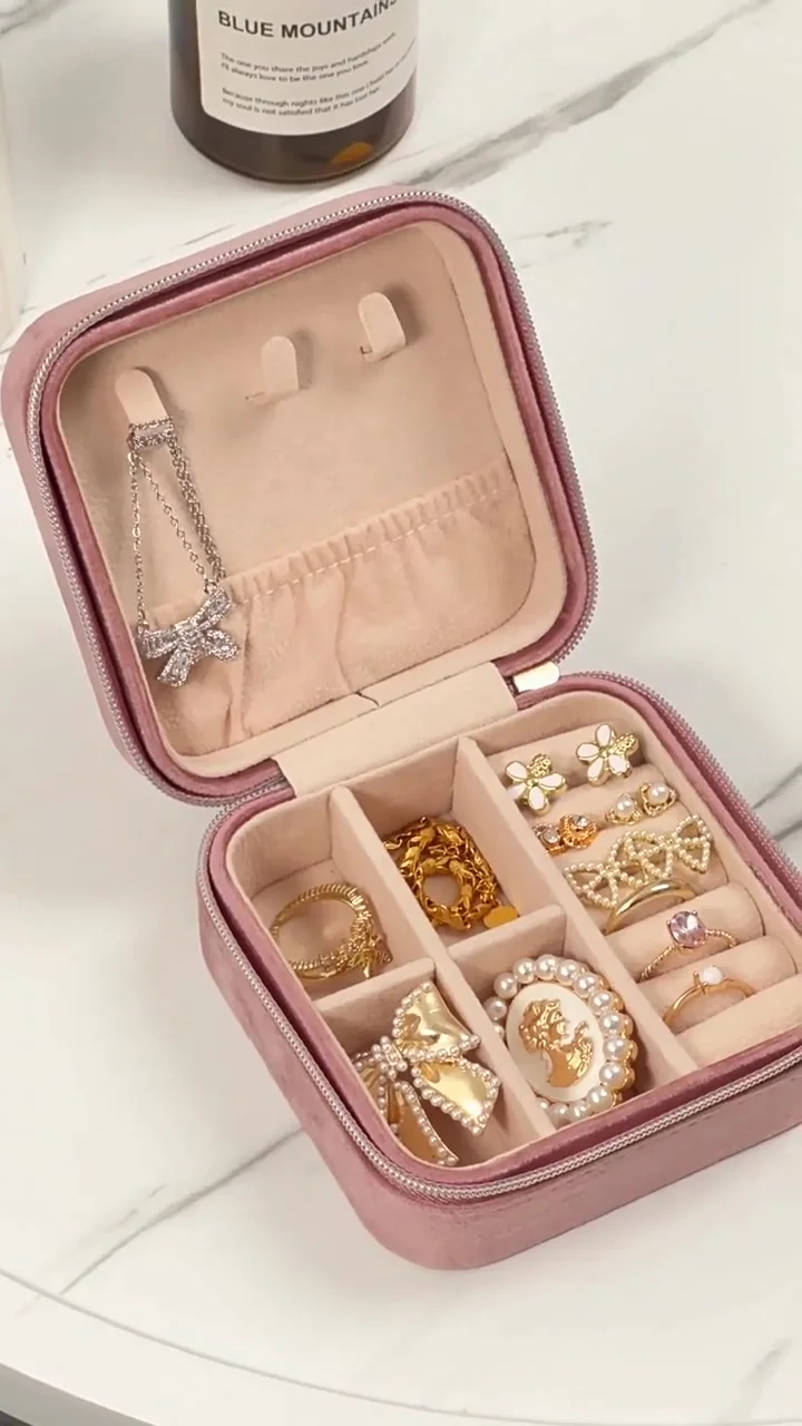 Esagonale Velluto Scatola Anello Personalizzato Singolo/Doppio Slot Per - Foto 6