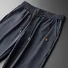 Summer new thin simple quick-drying suit men's business polo shirt summer elastic loose long pants 3