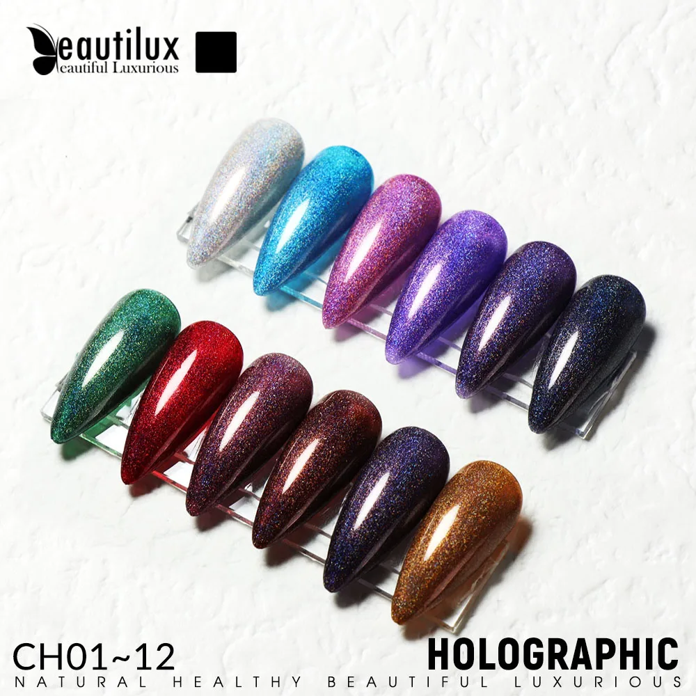 Beautilux Glitter Nail Gel Polish Semi Permanente Pailletten Vlokken Glanzende Glossy Uv Led Nagels Art Design Gels Vernis Lak 10ml