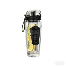 Infuser Water Bottle with Leakproof Flip Lid and Silicone Seal - 950ML (Black)
