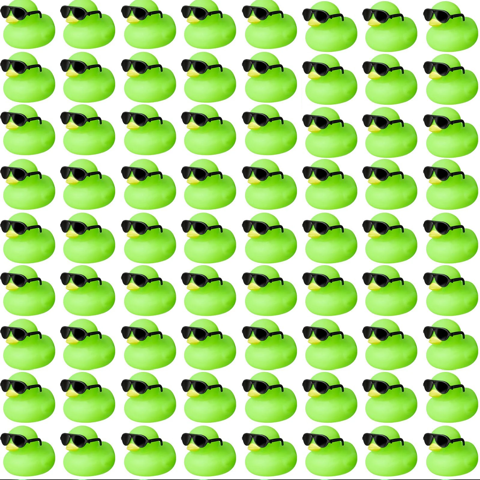 1-100pc Mini Green Rubber Ducks Set in Bulk Float Squeak Tiny Ducks  Duck Toy for Party Birthday Supplies