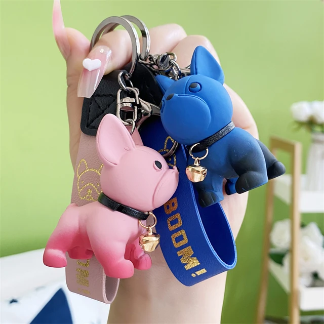 French Bulldog Love PU Leather Keychains