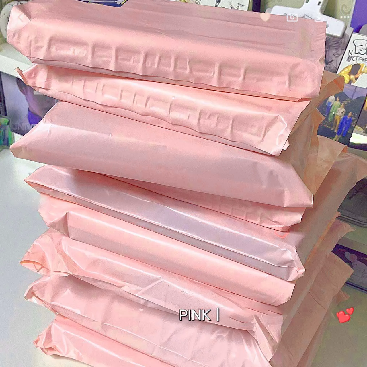 20 개/몫 택배 가방 봉투 보관 가방 포장 배달 패키지 메일 링 가방 자기 접착 인감 플라스틱 운송 가방