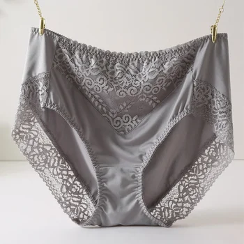 Mutandine sexy da donna oversize a vita alta Mutande morbide giornaliere Mutandine Slip a fiori Intimo Slip da donna traspiranti senza traccia 1