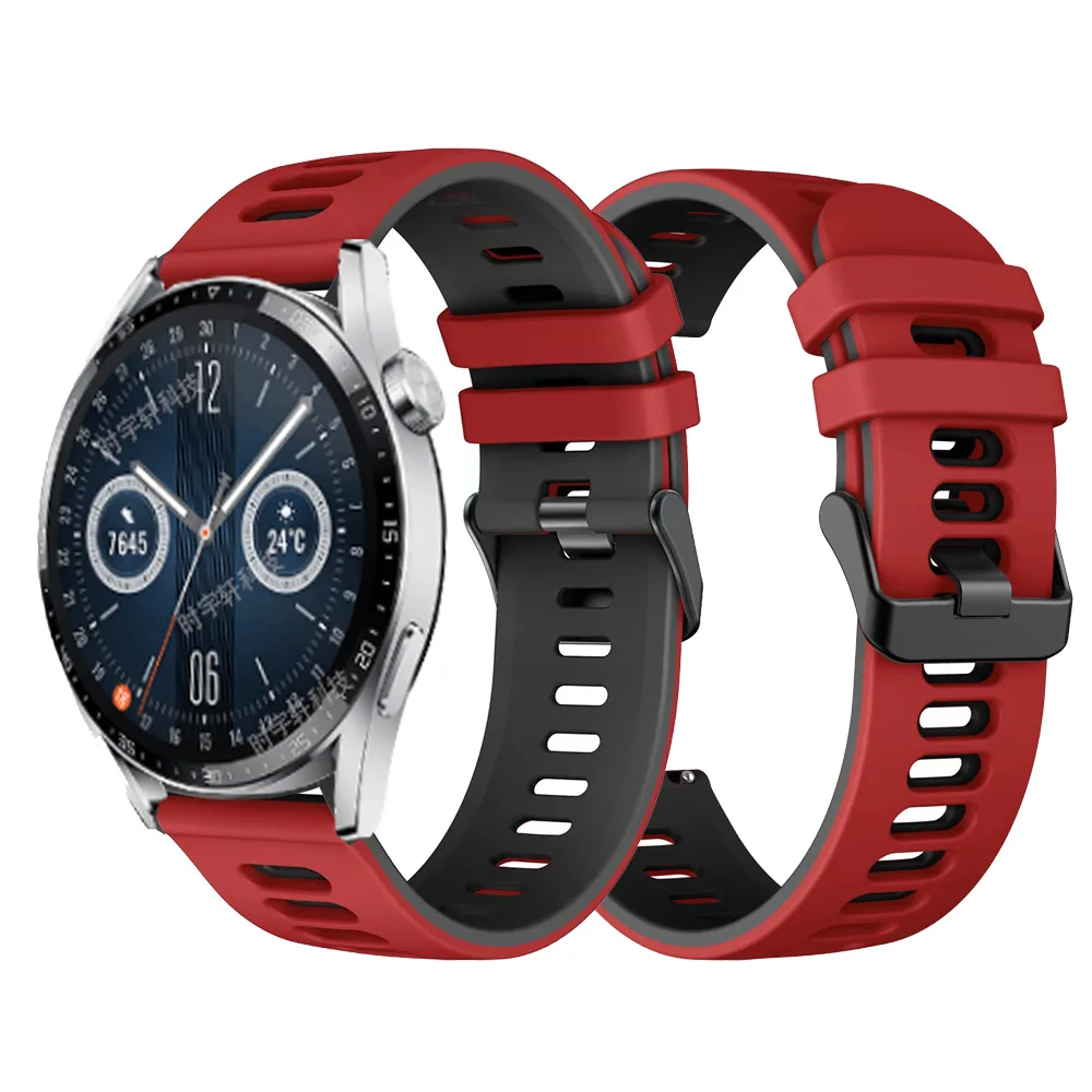 

Ремешок для часов Huawei Watch GT3 GT 3 42 мм 46 мм, силиконовый браслет для Huawei Watch 3 Pro/GT 2 Pro, 20 мм 22 м