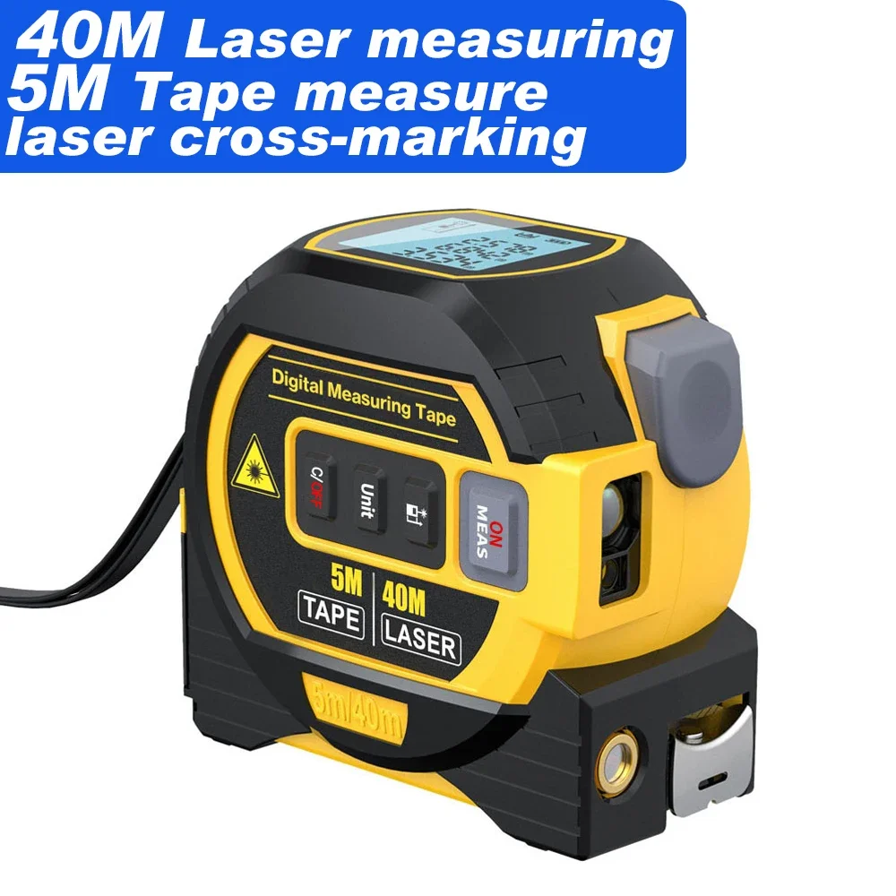 Versatile Laser Rangefinder and Electronic Ruler with LCD Backlight Display for Construction & DIY Projects