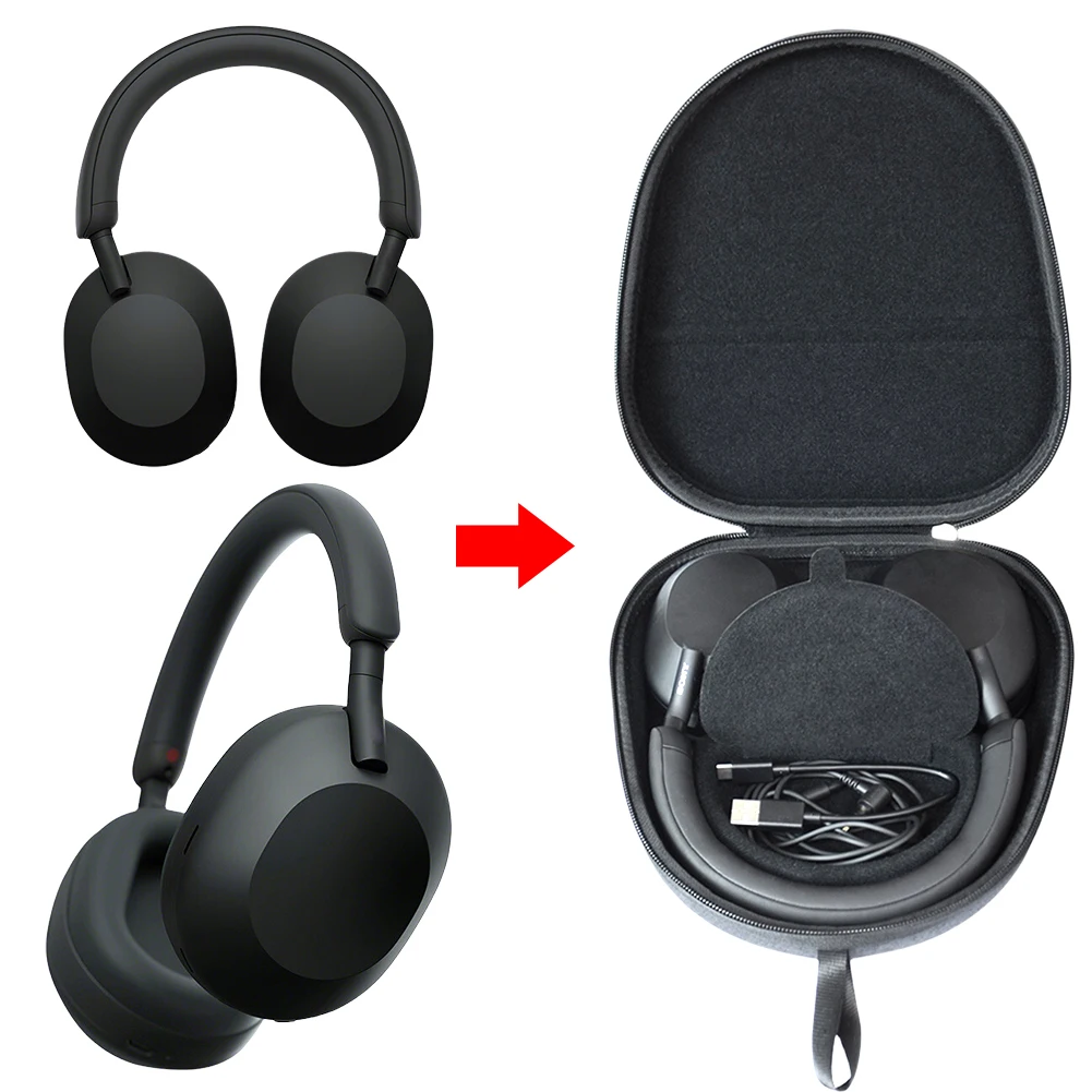 Premium Hard Carrying Case for Over-Ear Headphones - Durable Travel Storage Bag