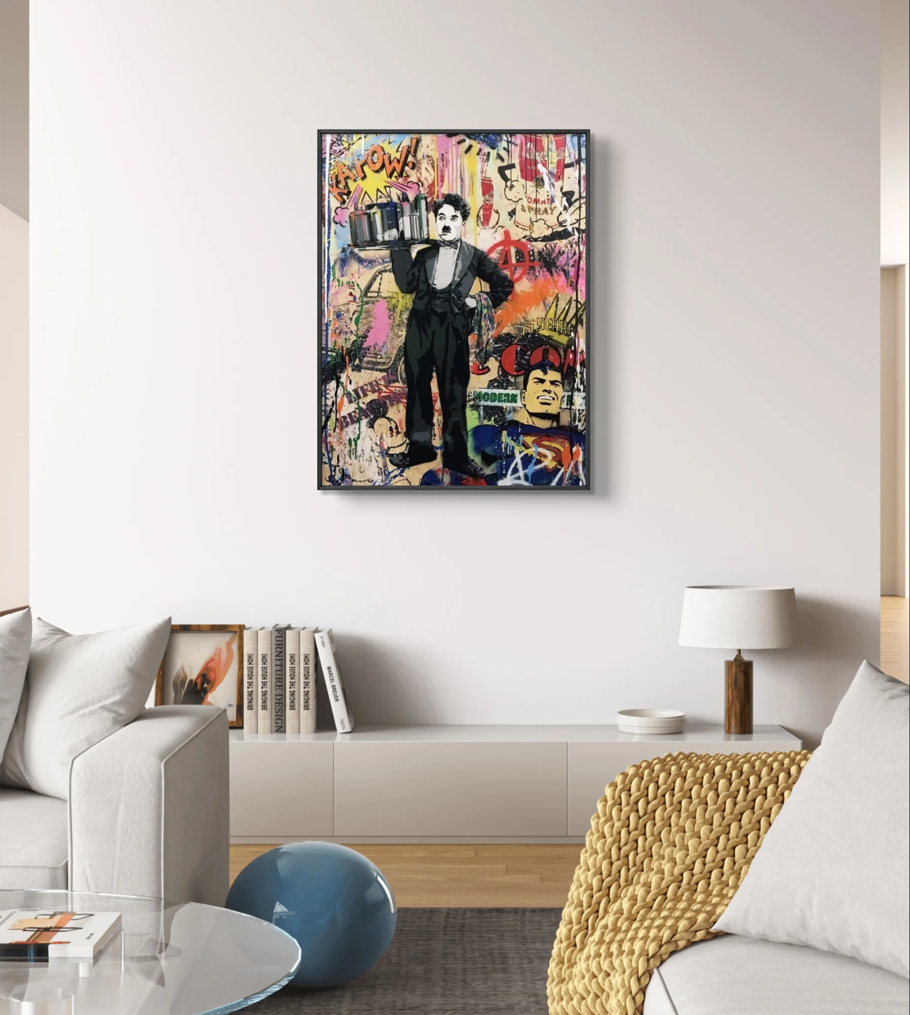 Diamond Painting 5D Fai Da Te 30x40 Cm Charlie Chaplin - Kit Completo Con Tela, Diamanti Rotondi E Strumenti - Idea Regalo Antistress
